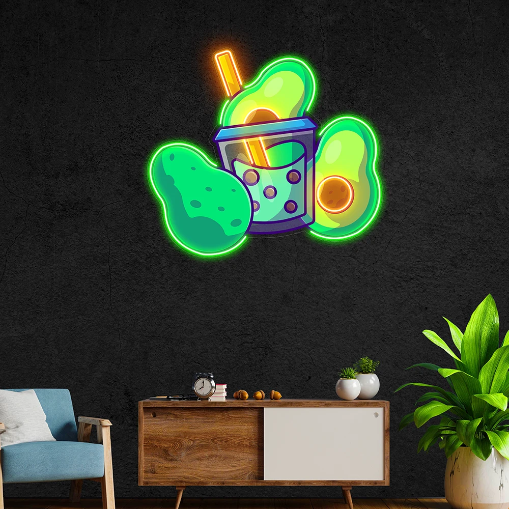 Bubble Tea Neon Sign Led Light Boba Tea Shop Room Decoration Bar Cafe Restaurant Decor Neon Light Wall Art Decoration Led Lamp