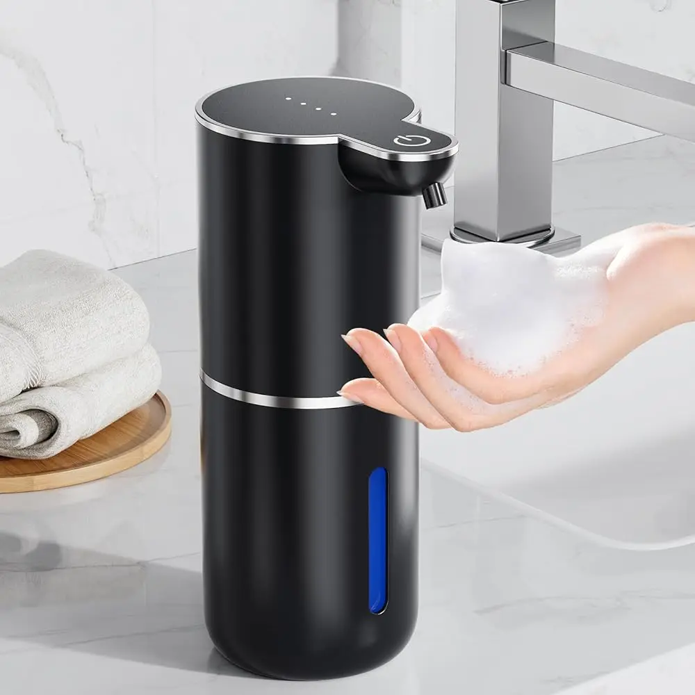 

Automatic Soap Dispenser Touchless Automatic Foam Soap Dispenser 380ML 4 Adjustable Levels 1200mAh Soap Dispensing Wall Moun