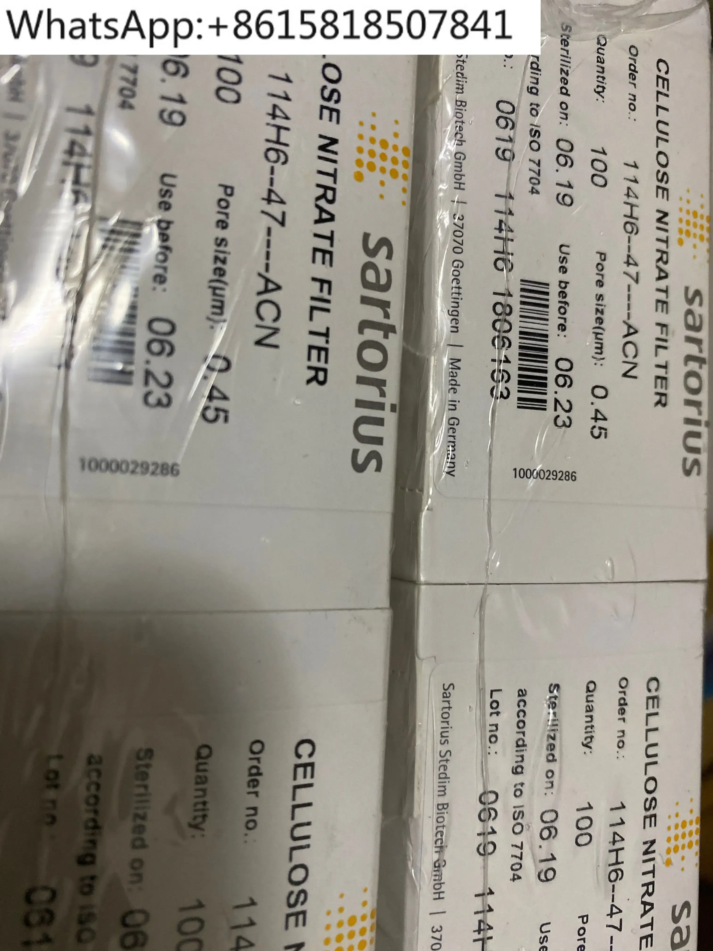 

Нитроцеллюлозный фильтр Sartorius Sartorius 114H6-47-ACN 0,45um 100 шт./кор.