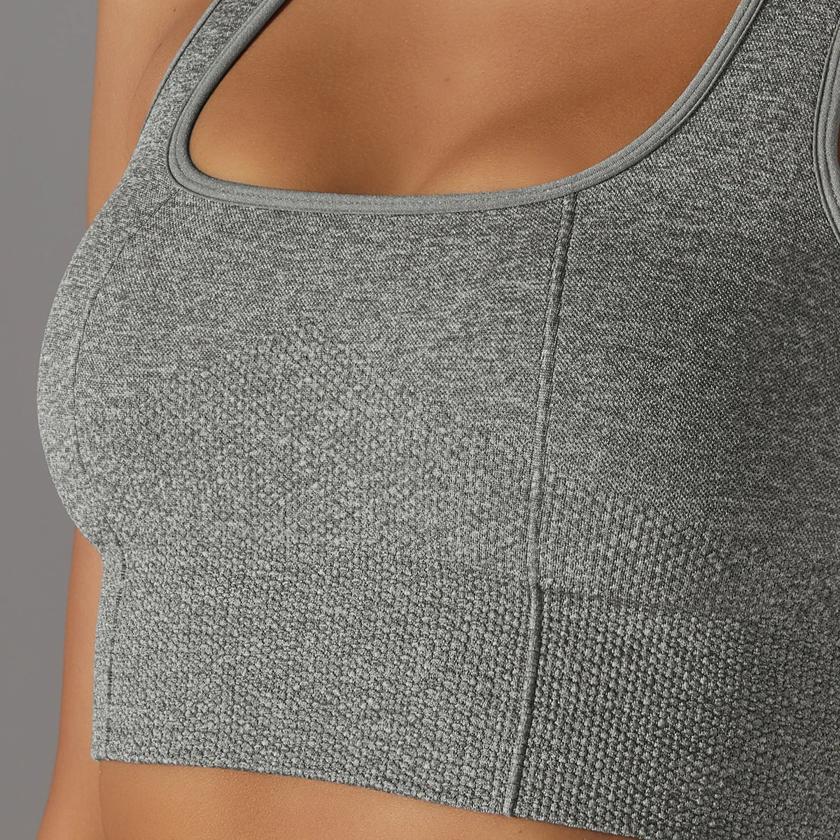 Frauen Sport Bhs Nahtlose Fitness Stoßfest Corp Top Bh Komfortable Gym Weste Einfarbig Workout Laufen Leibchen Bh – Detail 16