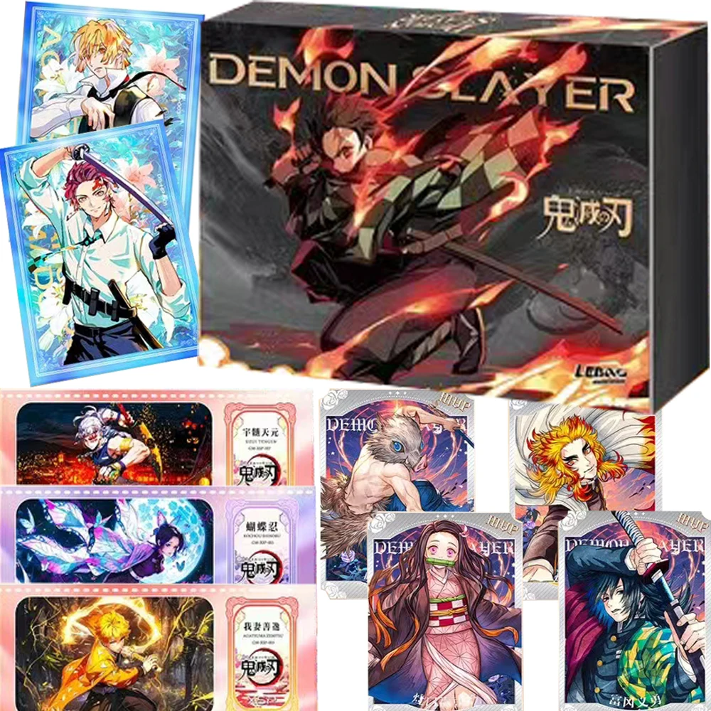 

Anime Demon Slayer Collection Cards for Children Special-shaped Design Rare Limited Metal Special Edition Card Birthday Toy Gift