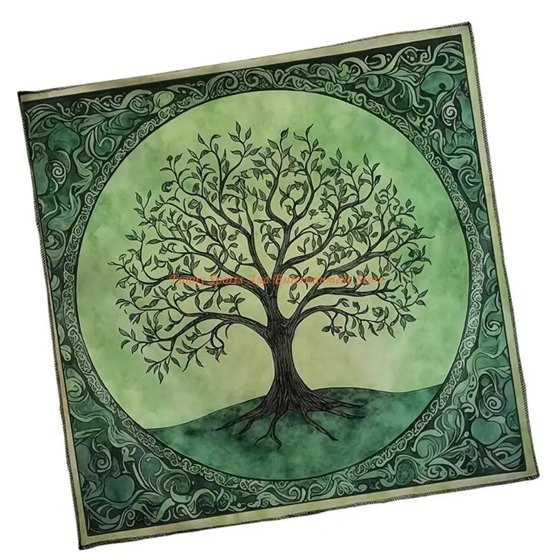 

C4DE Big Tree Pattern Tarots Tablecloth Divinations Card Table Cloth Tapestry Astrology Witchcrafts Deck Cloth Decoration