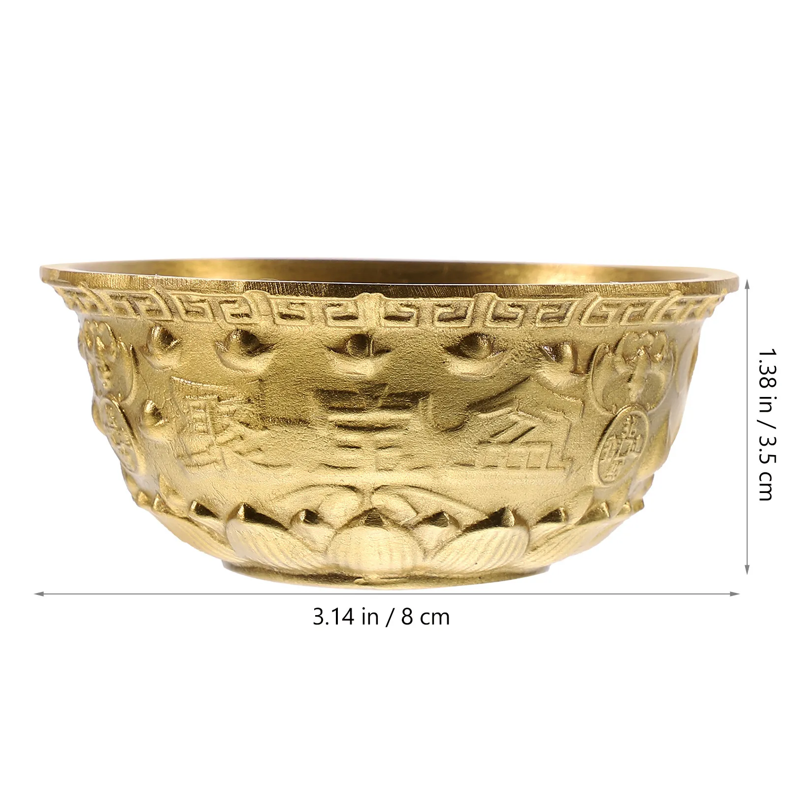 1Pcs Brass Cornucopia Bowl Creative Desktop Ornament Elegant Treasure Bowl Decoration Home Festival Gift Spring Festival Present