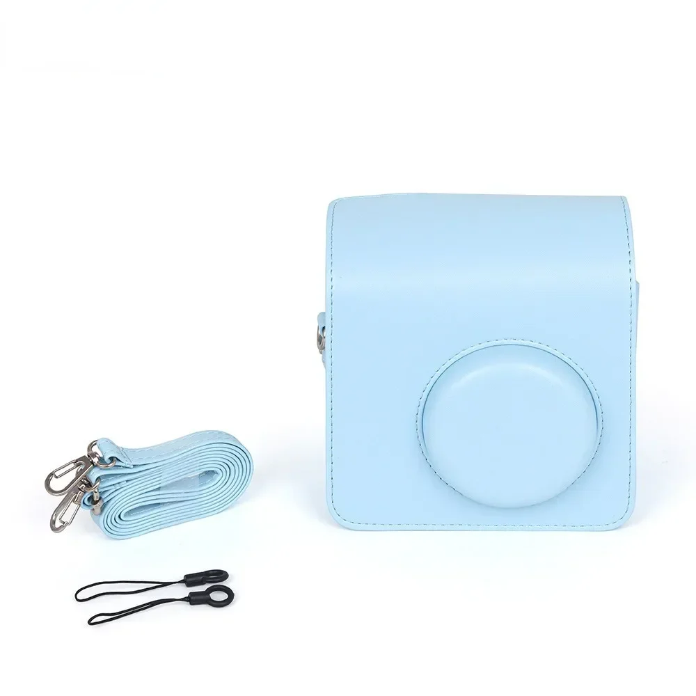 Funda para cámara instantánea, funda protectora antiarañazos a prueba de golpes, bolsa de almacenamiento suave de cuero PU para Instax MiniSE/7+