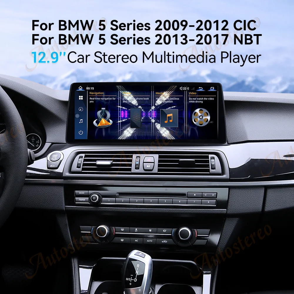 الترا ID9 المزدوج BT Carplay أندرويد 14 سيارة لتحديد المواقع والملاحة لسيارات BMW 5 F10 F11 F18 M5 2009-2017 رئيس مشغل وسائط متعددة راديو السيارة #5