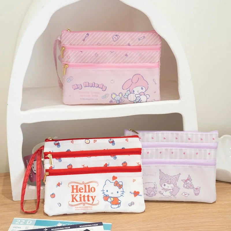 Sanrio Characters Daily Travel Document Storage Bag Praktische mehrstufige Klassifizierung für Quittungen, Reisepässe, Flugtickets