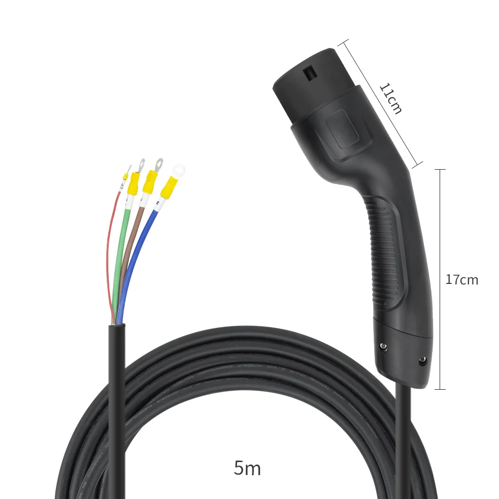 EVSUN 32A 8KW EV Charger Plug Type2 Cable 16A 1Phase Car Charging Station 3Phase 11KW 22KW IEC62196-2 Cord for Electric Vehicle