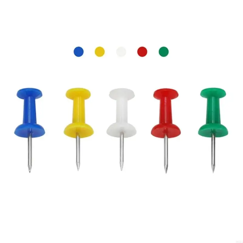 96BA 100pcs mapa push pinos mapa desenho multicolores