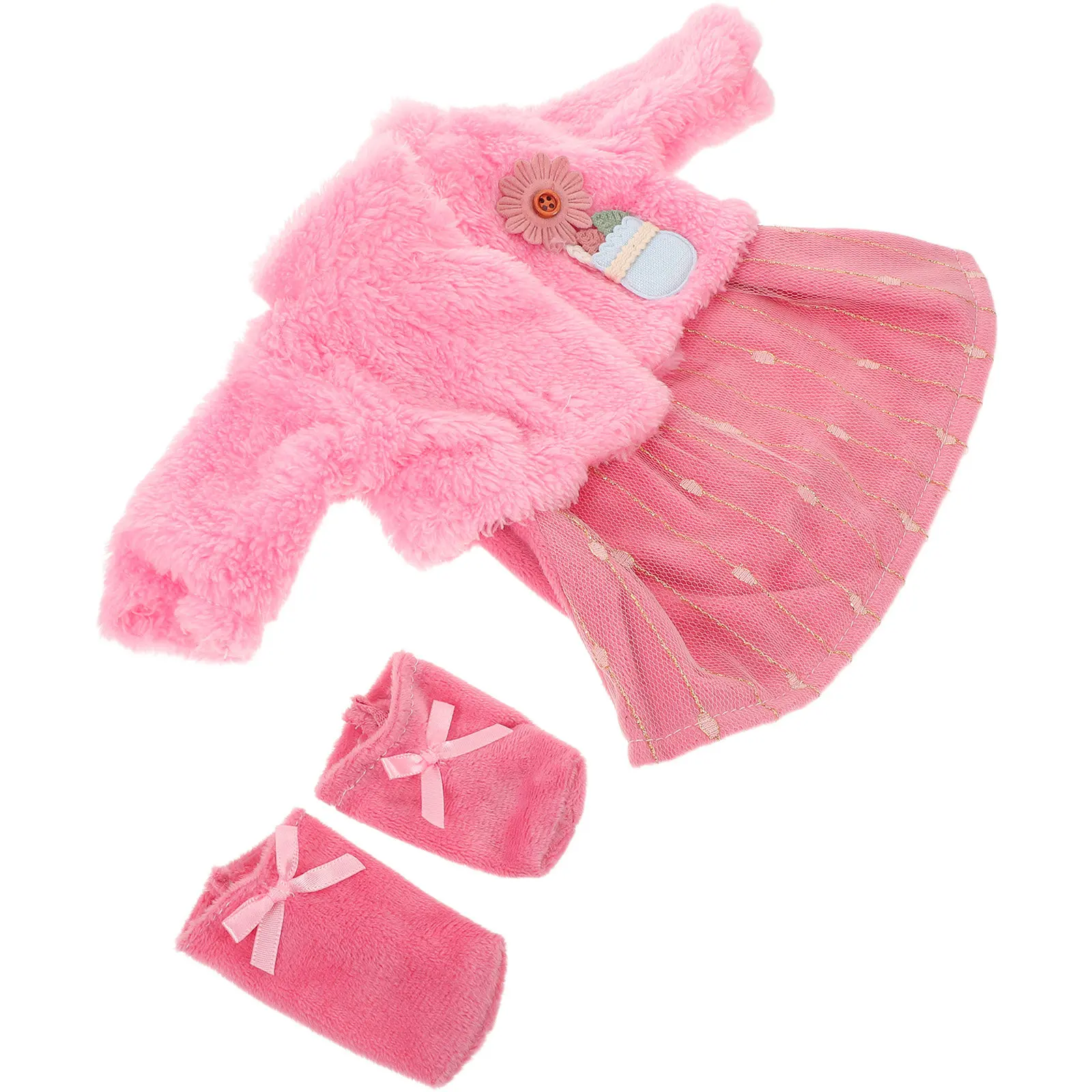 

1Set Pink Princess Skirt Clothes Set 18 Inch Clothes Dresses Ballet Dance Outfits Dress Up Costume Birthday Girls