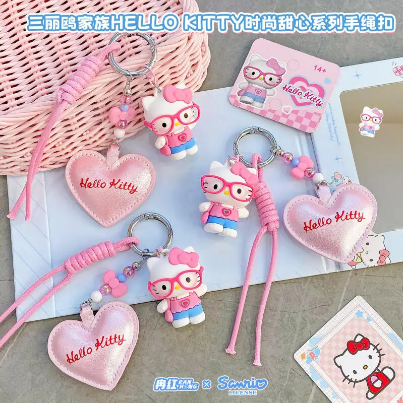 

Hello Kitty Keychain Kawaii Cartoon Backpack Pendant Couple Accessory Cute Cartoon Plush Toy Gift Birthday Present