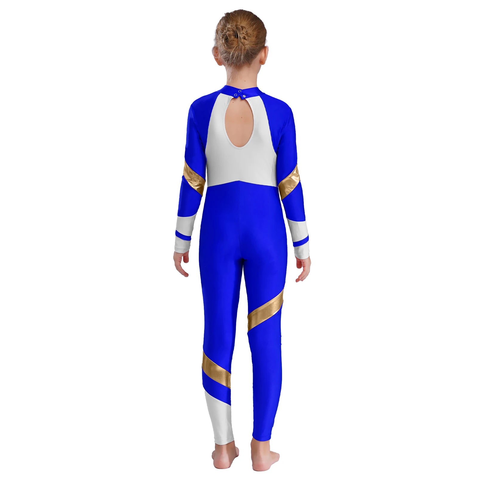 子供女の子アクロバット体操ダンスジャンプスーツバレエレオタード長袖フィギュアスケートパフォーマンスボディスーツ新体操ダンスウェア
