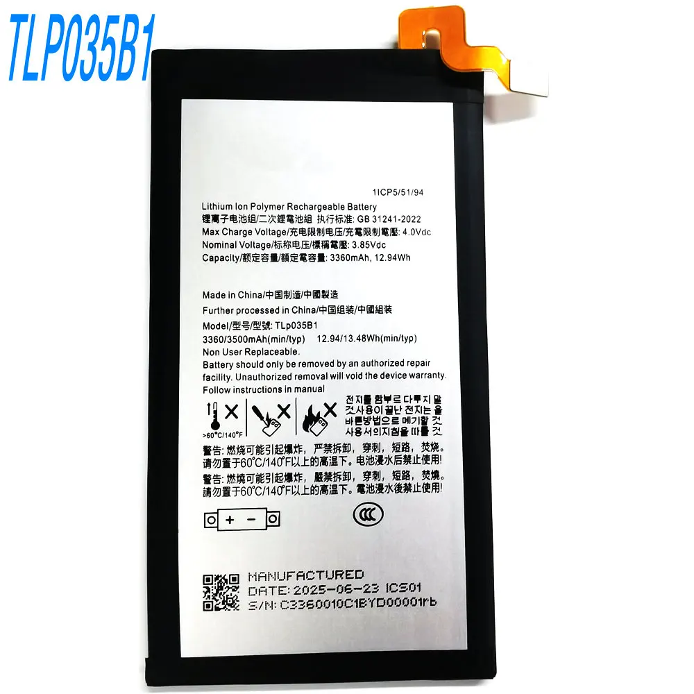 2026 Years 3.85V 3360mAh TLP035B1 Li-ion Polymer Rechargeable Original Battery For BlackBerry Keytwo KEY2 Mobile Phone