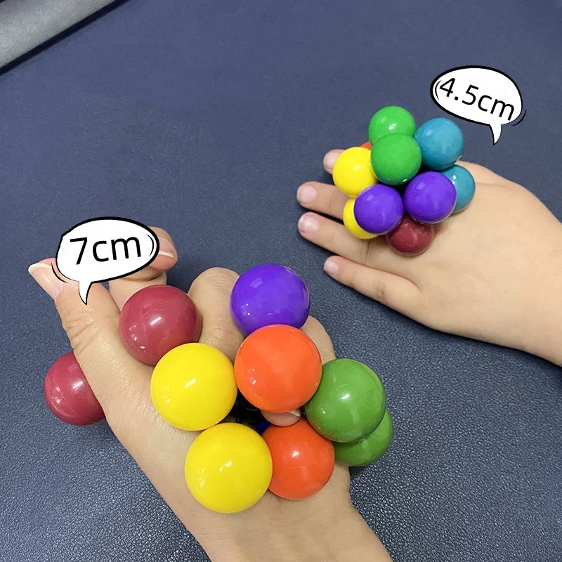 Stress Relief Fidget Ball - Rotating Stretch Sensory Toy Anti-Anxiety Desk Toy for Adults Office Squeeze Ball Gift