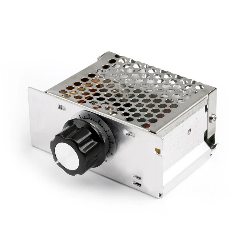 Multi-Function LED Dimmer and Voltage Regulator - 220V, 4000W, with Temperature and Motor Speed Control