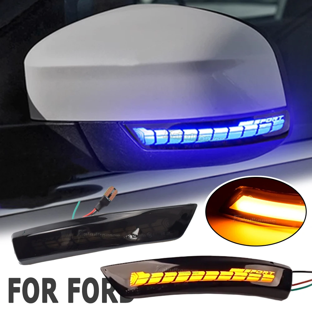 2Pcs For Ford Focus 2 MK2 Focus 3 MK3 3.5 Mondeo MK4 EU Dynamic Turn Signal Light Side Mirror Indicator Sequential Blinker Lamp