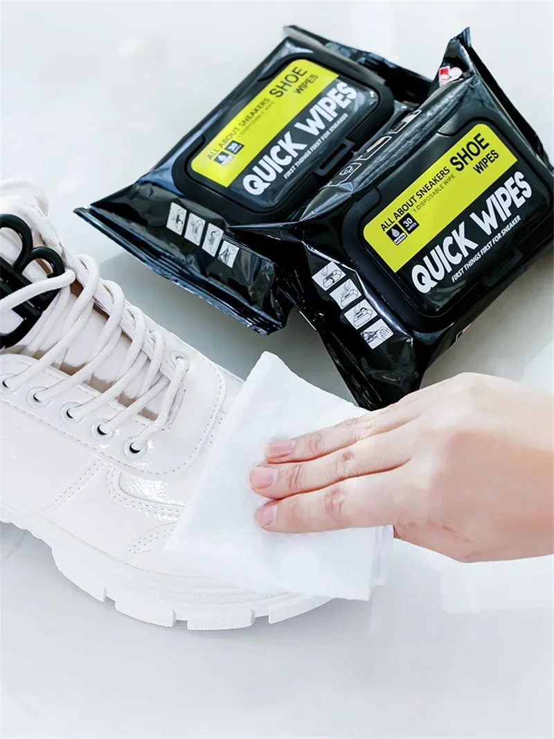 12-80Pcs Schuh Sneaker Reiniger Schnelle Tücher Einweg Schuhe Saubere Tücher Reise Tragbare Weiße Schuh Reiniger Sneaker Radiergummis – Detail 11