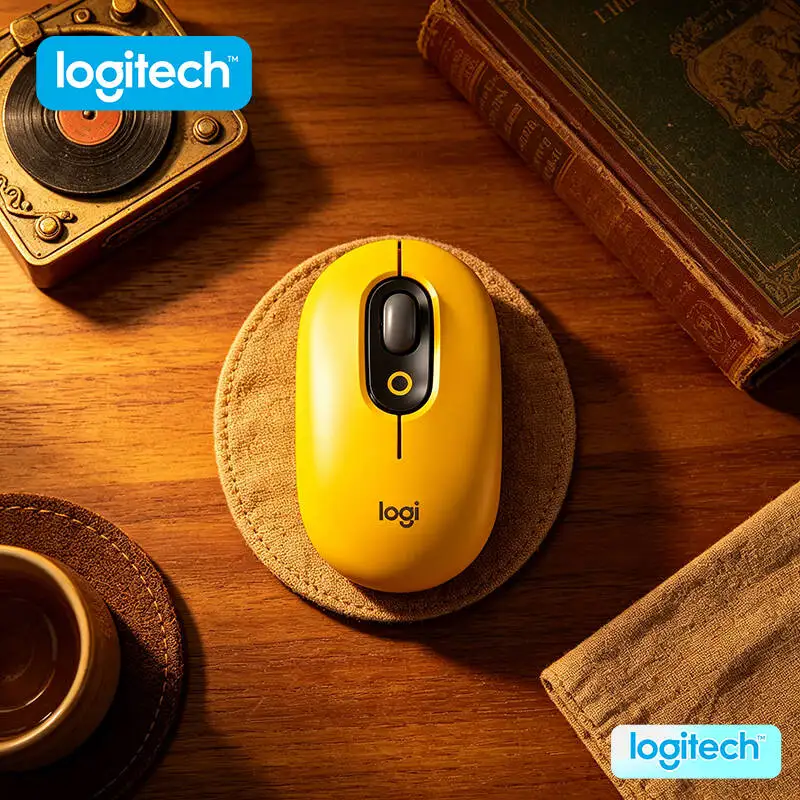 

Logitech M350 POP Pebble Mouse 77g Lightweight Auto Sleep Long Battery Quiet Click for Casual Outdoor Work and Study Spot