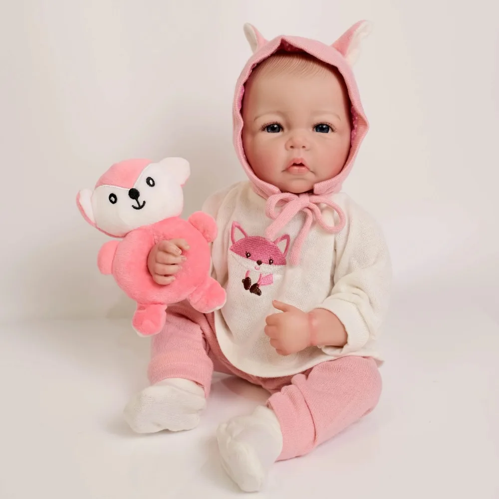 19inch Full Body Silicone Baby Doll Reborn Girl Luca Newborn Baby Multilayers Painting 3D Skin with Visible Veins Bebê Reborn