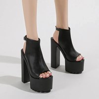 14cm Ultra High Heel Waterproof Platform Thick Heel T-stage Dance Women's Sandals 43 Roman Women's Shoes Summer Sexy