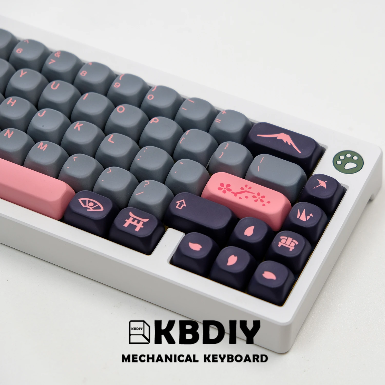 Imagem -03 - Kbdiy-teclado Mecânico Keycaps Grupo Pbt Nightsakura Personalizado Perfil Koa Moa Semelhantes Switches mx 61 130 Teclas por Conjunto