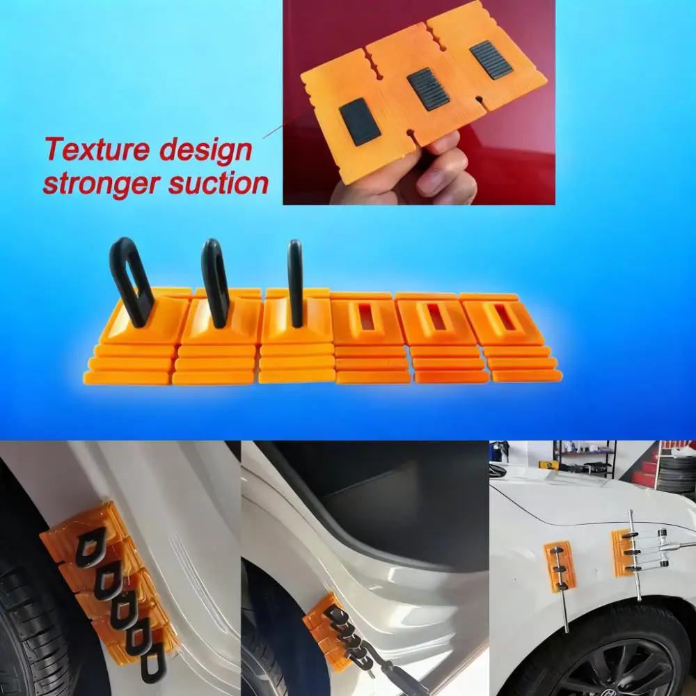 Nieuwe Verveloze Lijmtrekker Tabs Dent Auto Reparatie Tool Voertuig Uitdeuken Repareren Tool Set Oranje Dent Puller Kit