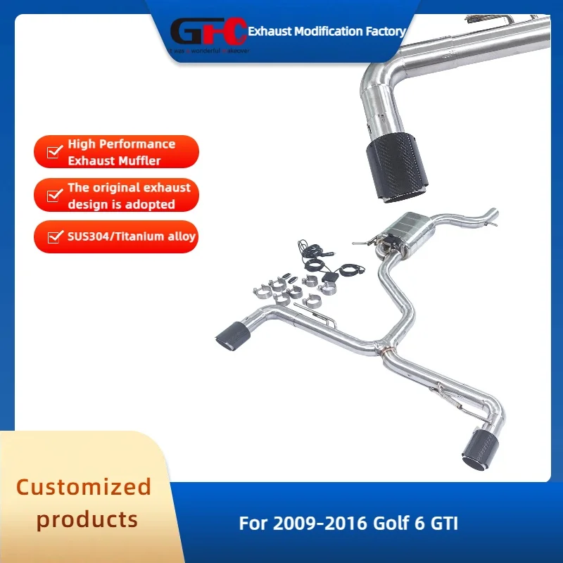 

GFC Catback Valvetronic Exhaust Pipe for Golf 5 5GTI 5R, Golf 6 6GTI,Touran,Seat,Beetle,Scirocco MK5 MK6 Exhaust Muffler System
