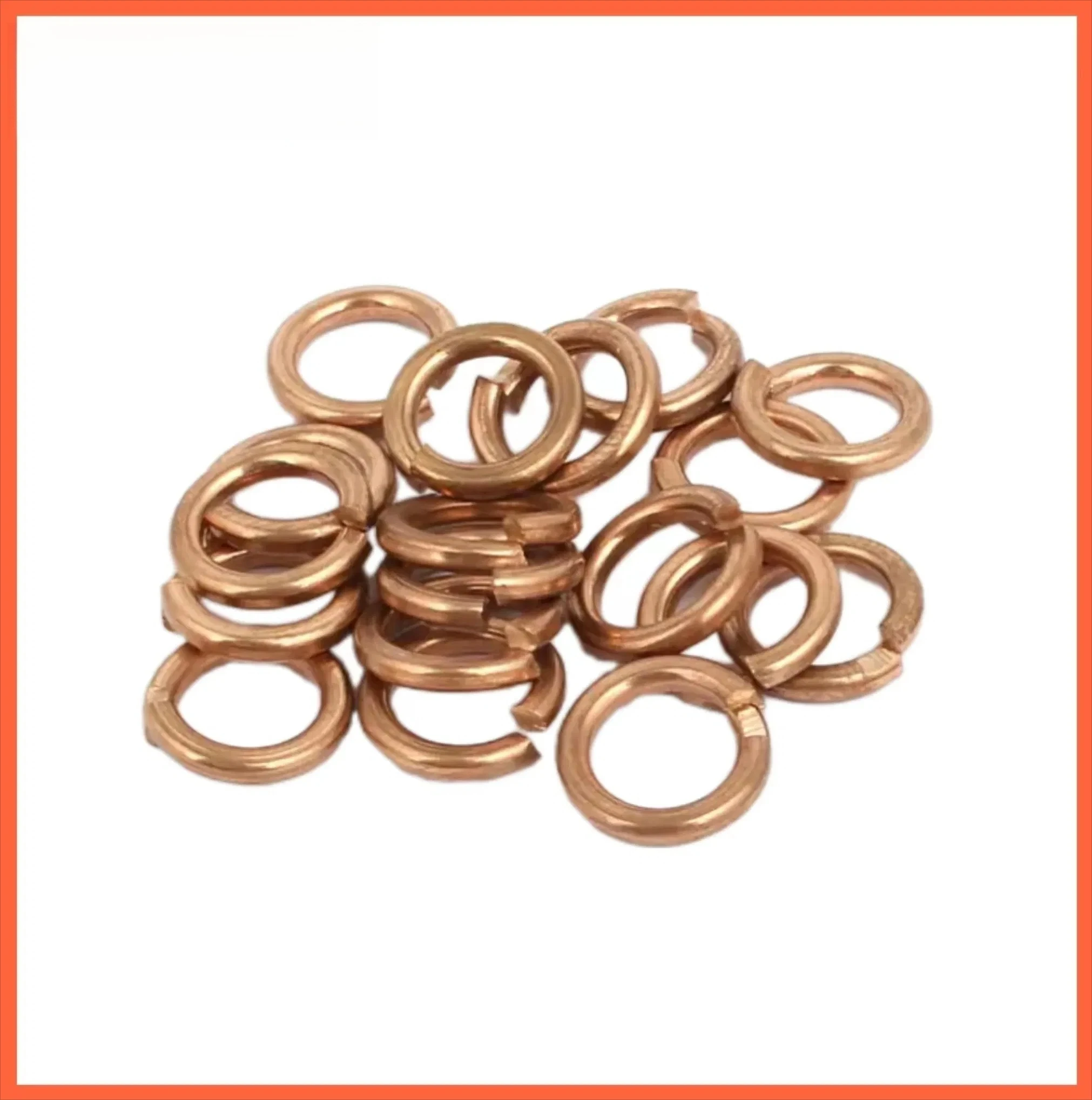 1-20PCS GB93 Brass Spring Washer M2 M2.5 M3 M4 M5 M6 M8 -M20 Split Spring Washer Locking Elastic Gasket Open Type Bullet Cushion