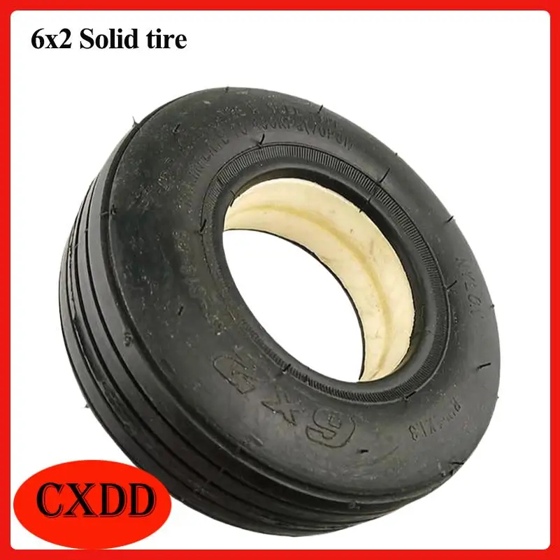 High-quality 6-inch Explosion-proof Solid Tire Featuring a 6X2 Pattern for Electric Skateboard Driver Cart Wheels