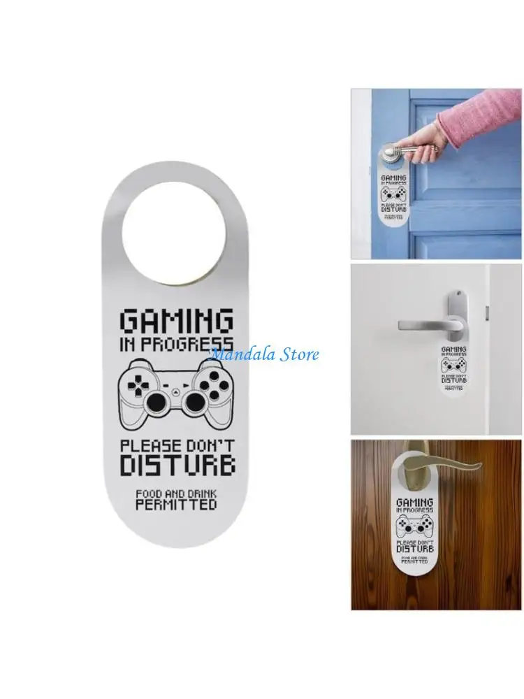 

U2JC 2Pieces Game Room Door Hanger Sign for Quiet Gaming Time Video Game Decors Gift