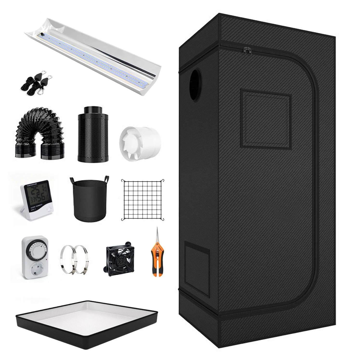 Grow Tent 4X4 - 4x4 성장 텐트 전체 키트 LED