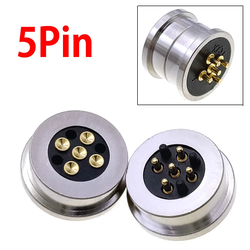 

1 Pair 1P 2P 3P 4P 5P DC Magnetic Pogo Pin Connector Pogopin Male Female 2A Waterproof High Current Spring Loaded Power Socket