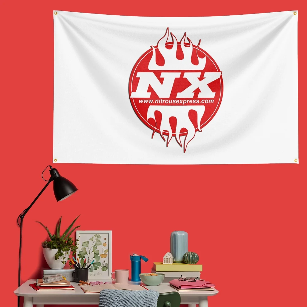 NX NITROUS EXPRESS Flag 3x5 FT 90x150cm Polyester Garage Wall Decor Banner For Performance Fans