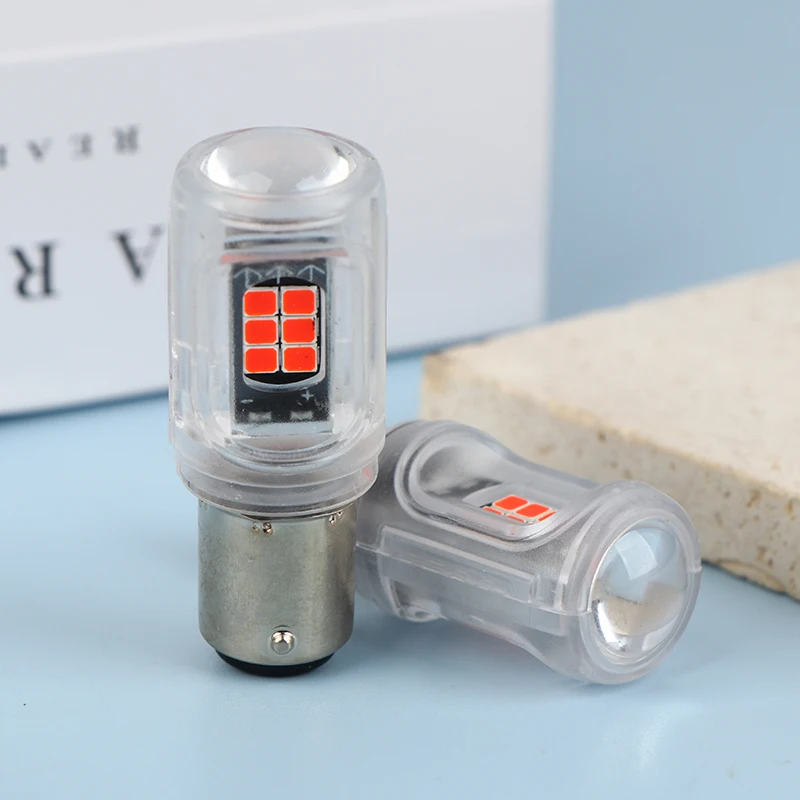 

AUTOMOBILE TAIL LIGHT/ BRAKE LIGHT STEADY-RED/WHITE SUPER BRIGHT HI-LOW BEAM 16 LED CHIPS 1156/1157 LED Light