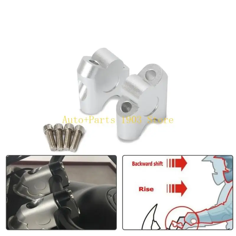 E21C Motorbike Bar Clamps Raised Handlebar Handle Bar Risers For 7/8