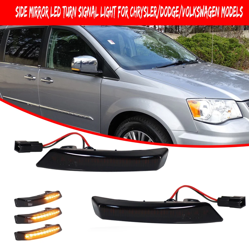 2PCS Sequential LED Side Mirror Blinker Signal Light For Grand Caravan Town & Country - view 2