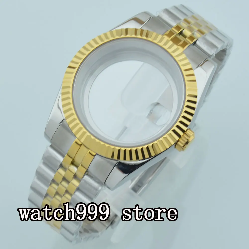 

36mm / 40mm Silver/Gold Watch Case Fit NH34 NH35 NH36 PT5000 ETA2824 2836 Miyota 8205 8215 DG2813 Movement Sapphire Glass