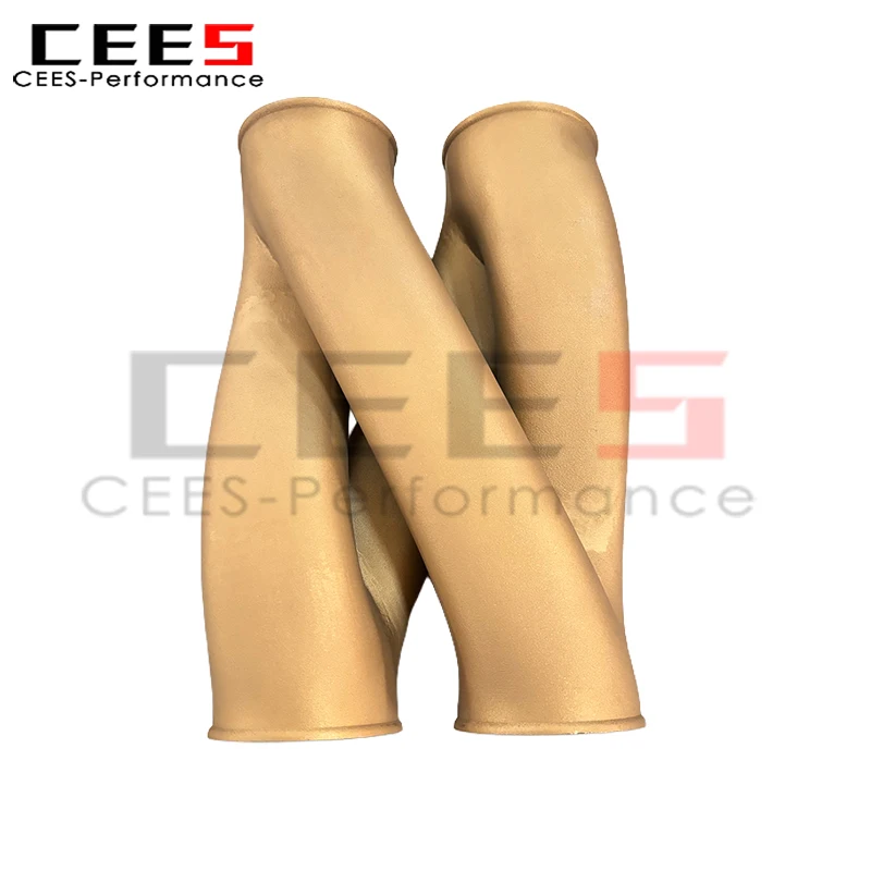 CEES Z Pipe for All Car Models 2.25 Inch/2.5 Inch/2.75 Inch/3 Inch Electroplated Gold Exhaust System Increase Motivation