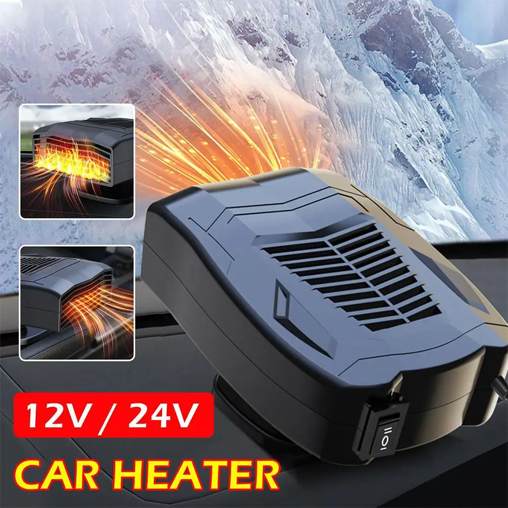 Car Defroster Windshield Heater 12V/24V 2 In 1 Heating/Cooling Fan For Auto Window Demister With Fast Heating For Truck RV J6I8