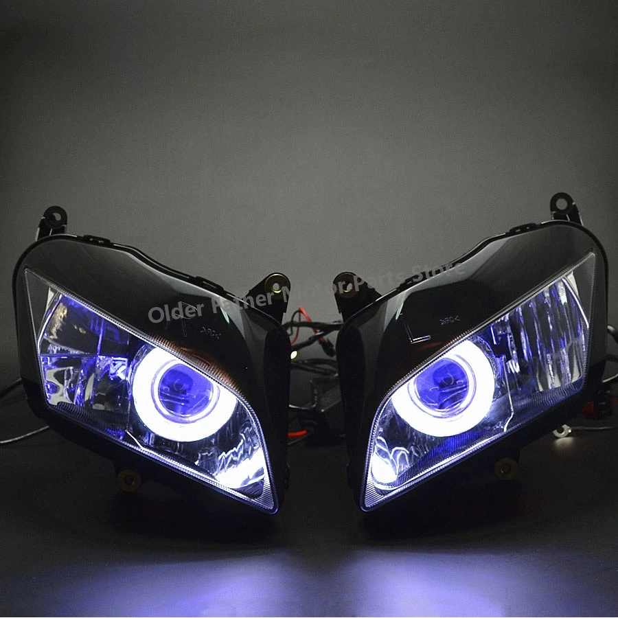 

Motorcycle Custom Angel Devil Eyes LED Headlamp HID Projector Headlight Assembly For Honda CBR600RR 2007-2012 Head Light Lamps