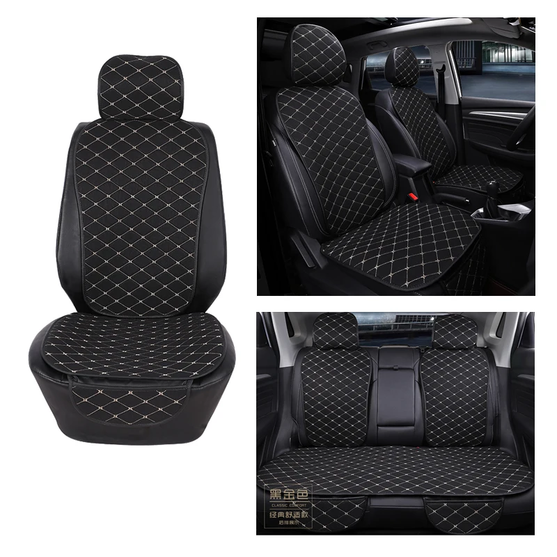 

Car Seat Cover Protector Front Rear Back Seat Cushion Pad Mat with Backrest for Auto Automotive Interior Truck Suv or Van