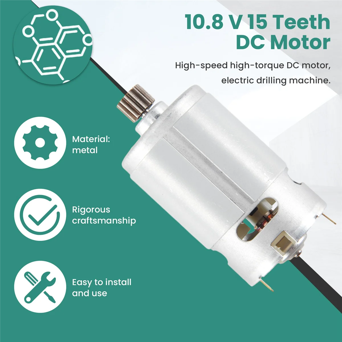 10.8 V 15 Teeth DC Motor( KV3SFN-8520SF-WR) for GSR1080-2-LI 3601JE2000 /EU Electric Drill Screwdriver Motor image 6