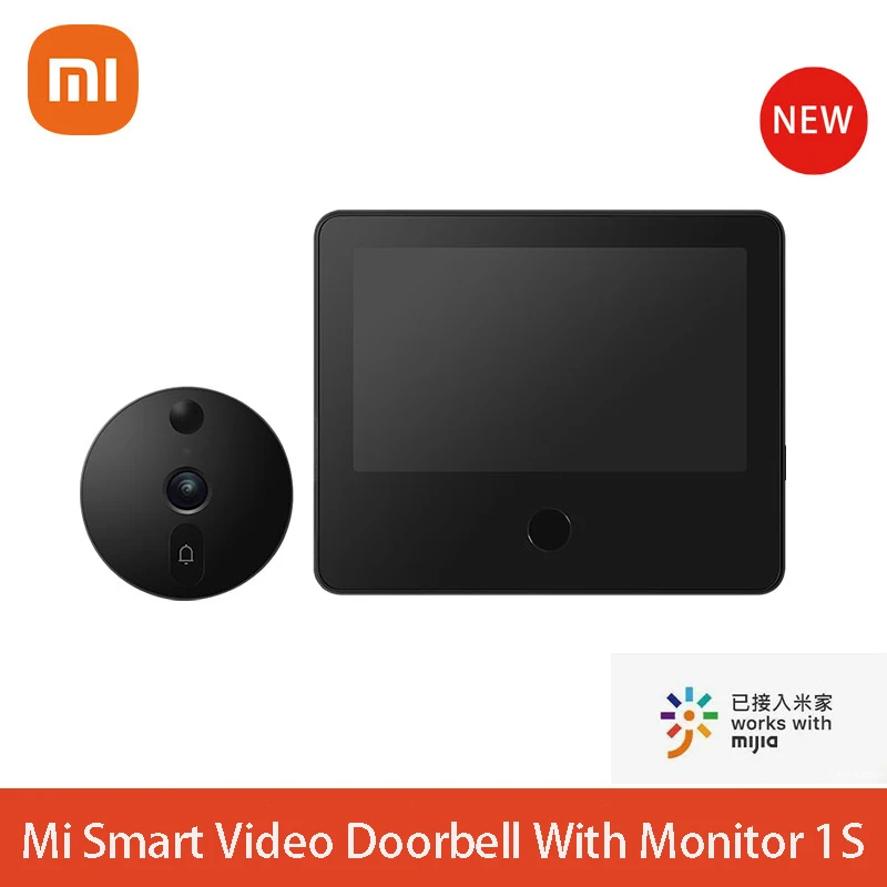 

Xiaomi Mi Smart Video Doorbell With Monitor 1S Cat Eye Doorbell Camera Infrared Night Vision AI Face Recognition Anti-Theft