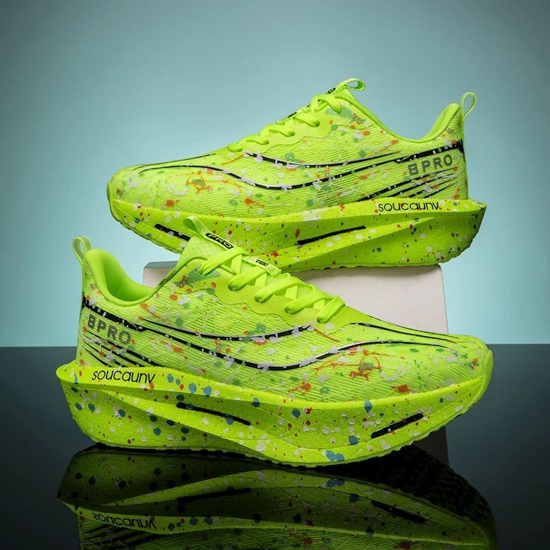 ماراثون لوحة الكربون وسادة هوائية الرجال الرياضة احذية الجري تنفس خفيفة الوزن المرأة مريحة رياضية عدم الانزلاق أحذية رياضية #3