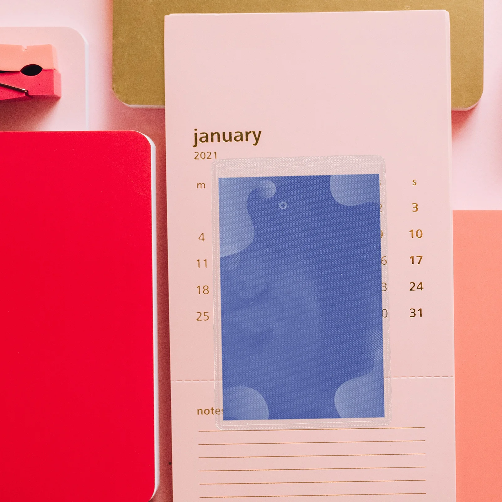 5 Pcs Protect Cover Card Holder Note Keeper Business Card Pocket Clear Id Holder Credit Card Sleeves Plastic Card Protector