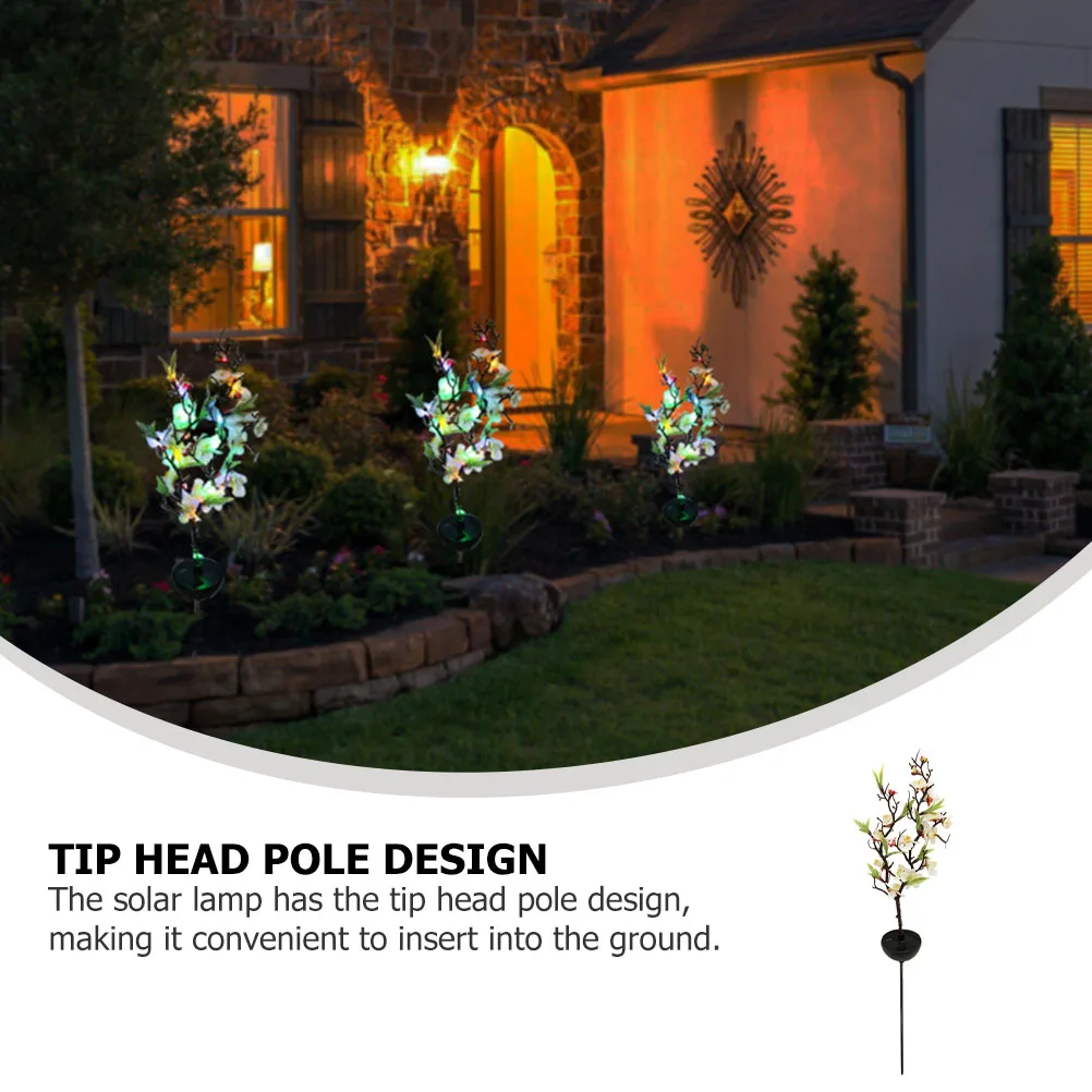 

Solar Lamp Light Garden Flower nament Outdoor Yard Decor Ground White Modeling 120 Bright LED Solar Powered Lights for Gardens
