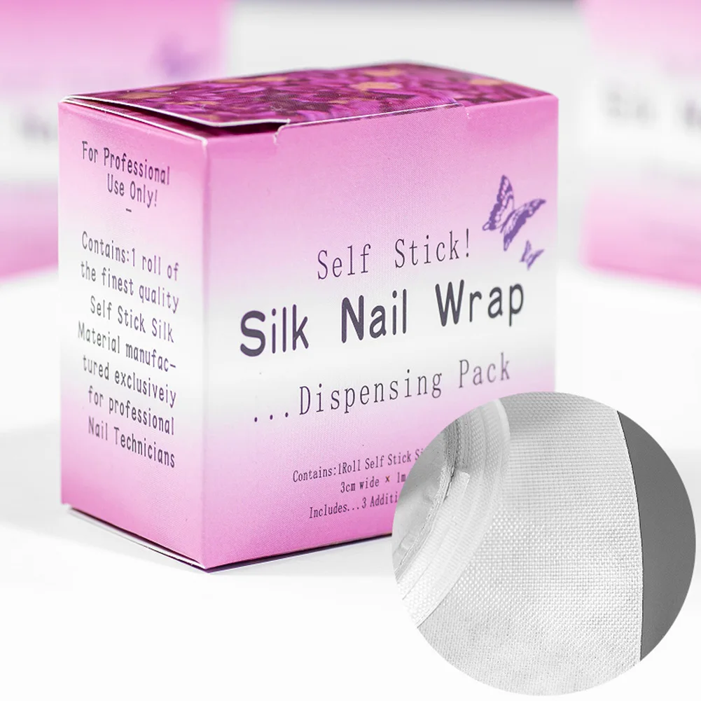 1m Fiberglass Silk Broken Nail Wrap Self  Self-adhesive Tape Strength Adhesive Manicure Repair Sticker Tool