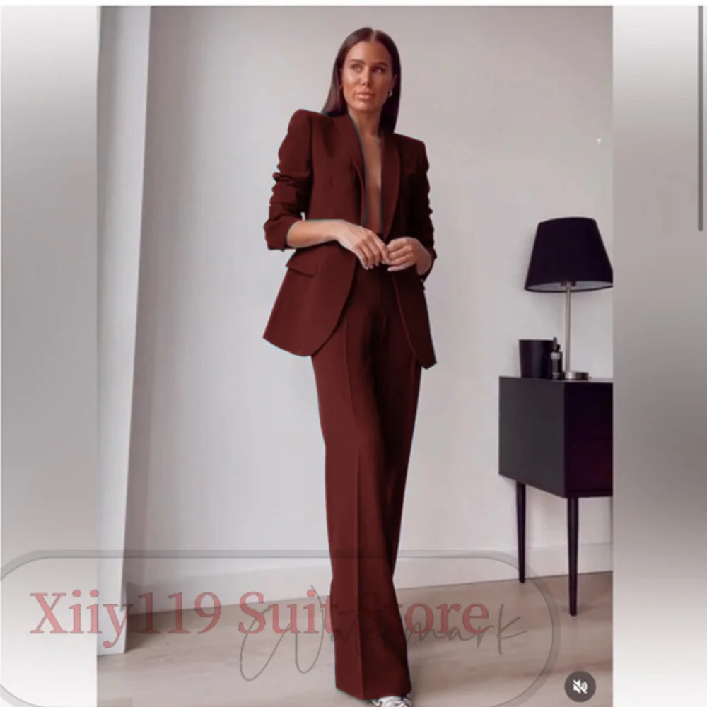 Serge Two-piece Single-breasted Business Casual Elegant Suit White Suit Women Chic and Elegant Woman Set Women Winter Suits