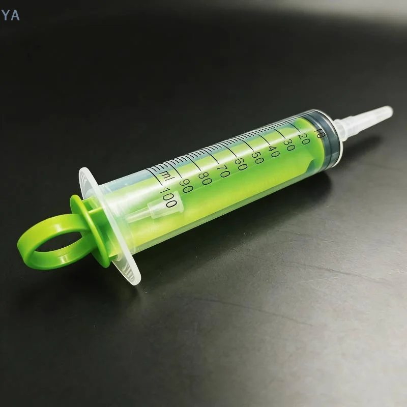 【A】60ml 100ml Syringe Colored Push-Rod Ring Industrial Glue Injection Veterinary Medication Administration Laboratory Dispensing