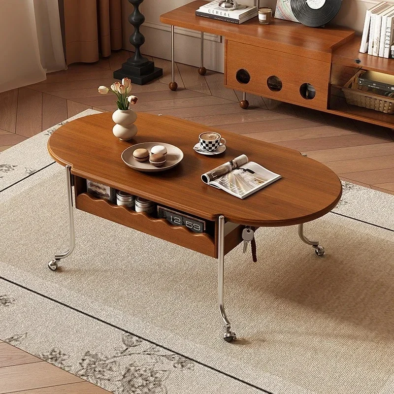 

Chinese Style Adjustable Tea Table Living Room Home Solid Wood Table