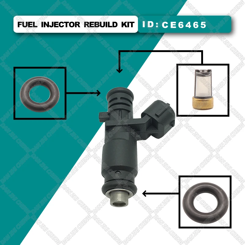 

Fuel Injector Service Repair Kit Filters Orings Seals Grommets for Gasoline Petrol Car CE6465 OEM: CE6465